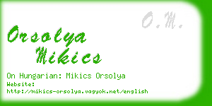 orsolya mikics business card